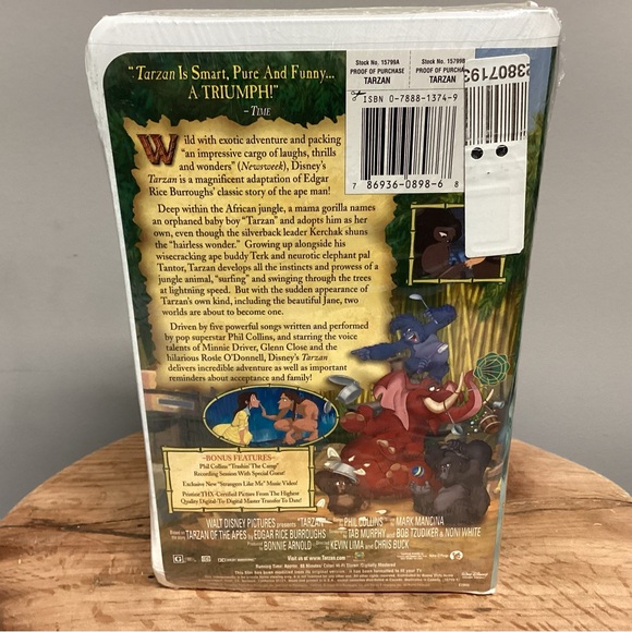 Walt Disney - Sealed / New - Tarzan - Vintage - Collectible - VHS Tape Version - Picture 4 of 9